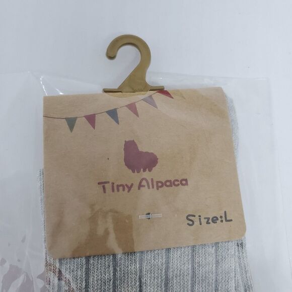 NWT Tiny Alpaca Gray & Brown Cactus Socks - Picture 5 of 5